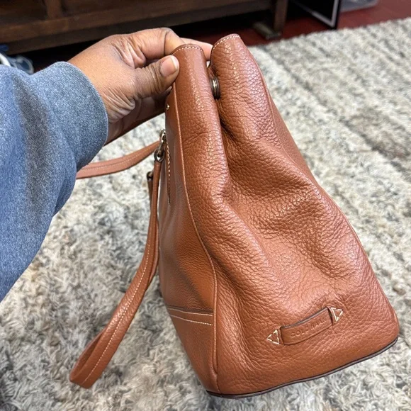 Cole Haan Brown Textured pebbled Leather work/everyday bag - Picture 2 of 13